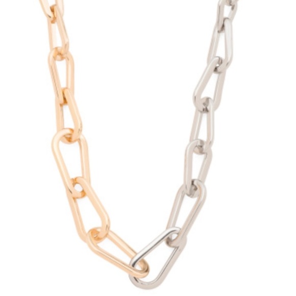 All Saints Jewelry - Only 1 Left AllSaints Two Tone Carabiner Link Collar Chunky Necklace GoldSilver